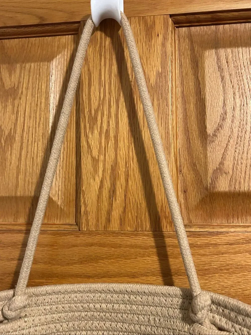 Boho Style 3 Tier Over The Door Hanging Basket Cotton Rope Organizer Jute Black